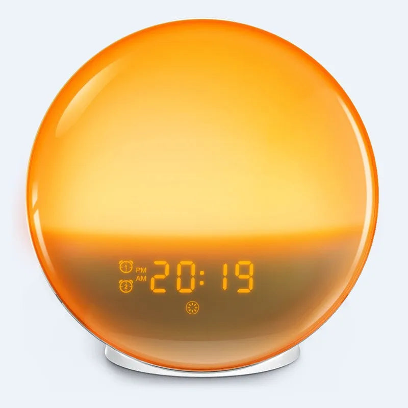 GoldByte Premium Sunrise Alarm Clock – Smart App Control, Sleep Sounds & 360° Ambient Light